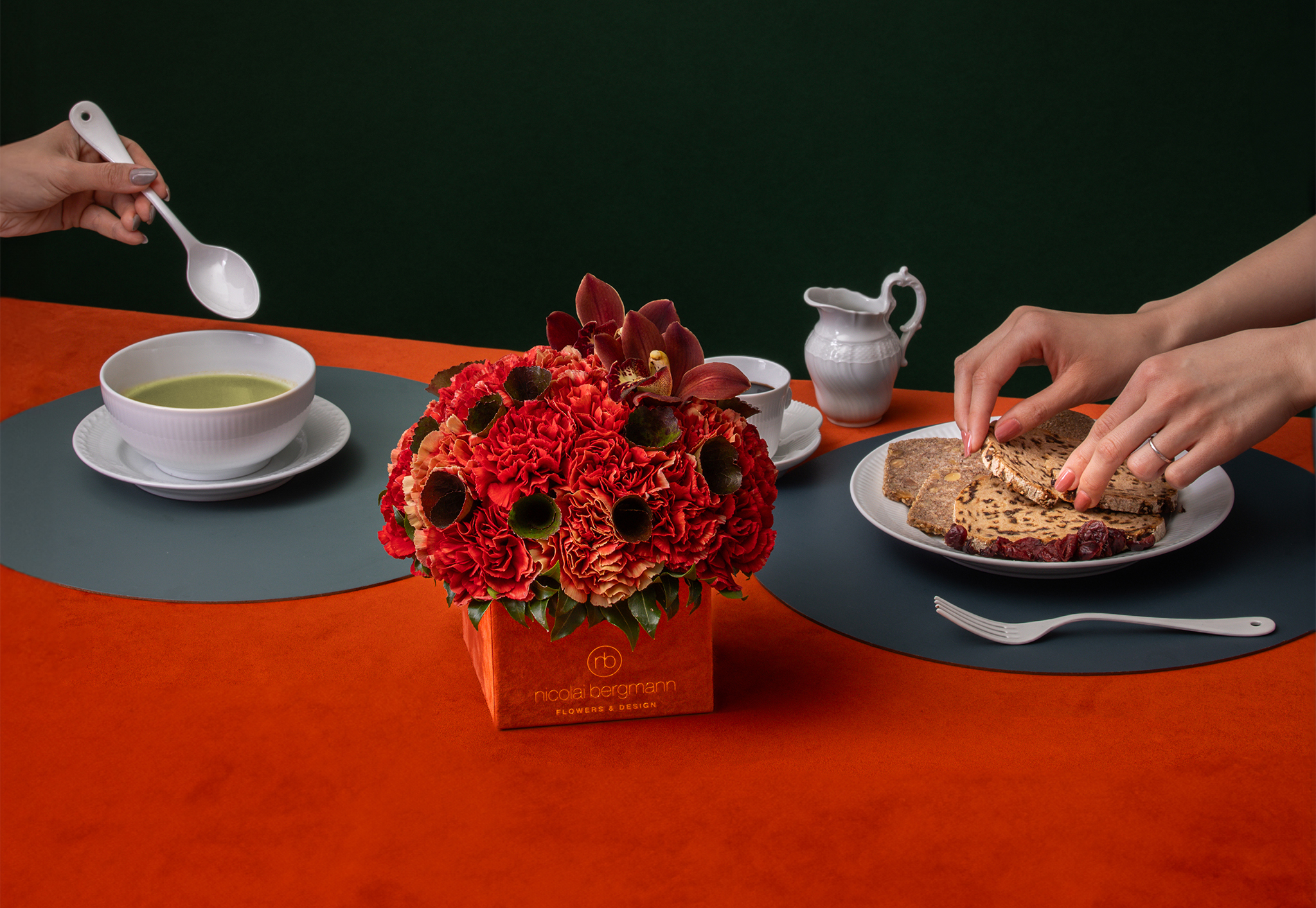 2台セット ceramiche VIVA ソルトミル 可憐な赤い花とラベンダーモチーフ 木の